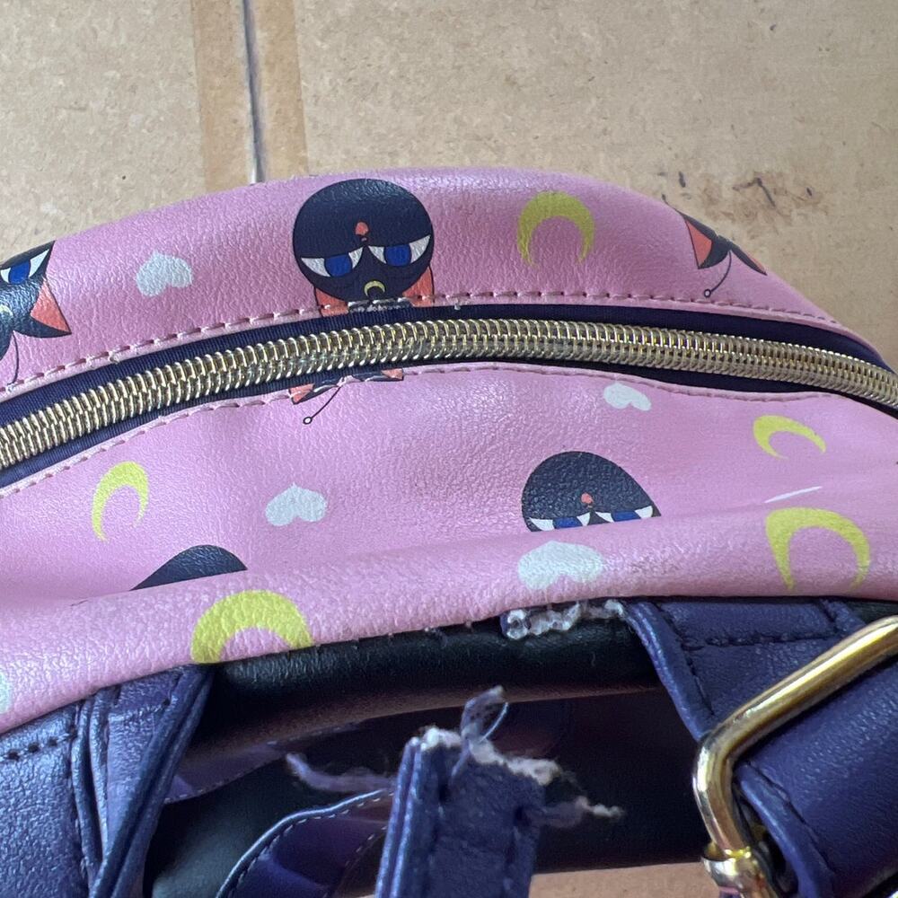 Loungefly Sailor Moon Luna Mini Backpack Pink - Picture 8 of 10